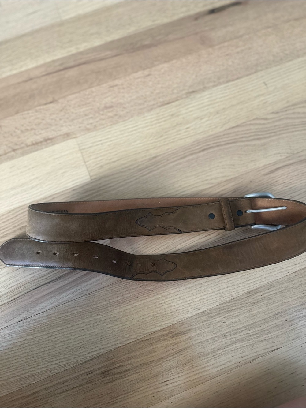 Justin Boots Brown Leather Western-Style Belt